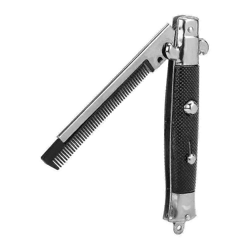Switchblade Comb for Men - Folding Push Button Hair Beard Comb Gift