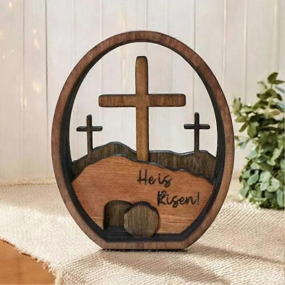 Christian Easter Decoration Resurrected Tomb Tiered Resurrection Scene Tray Kit Handcrafted Jesus Nativity Sign