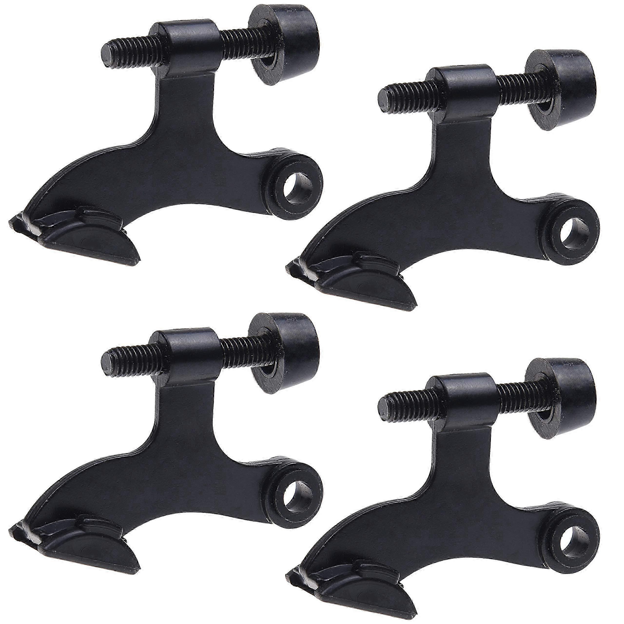 4x Black Hinge Pin Door Stops - With bumper guard caps - Easy to install - Prevents damage to walls and doors - Sturdy and adjustable