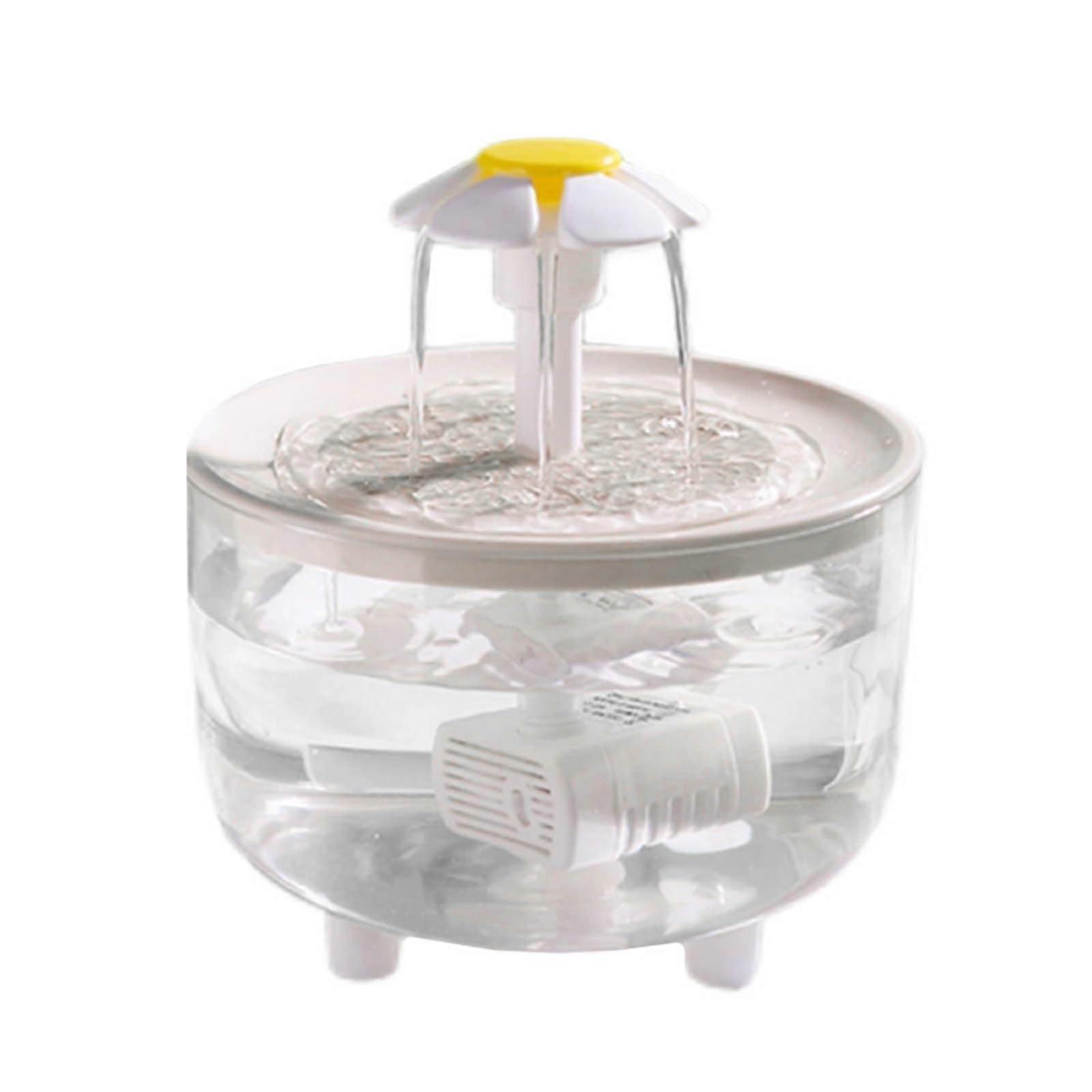 Automatic Water Dispenser Pet Fountain for Cats and Dogs with 3 Drinking Modes (White, 15X16CM)