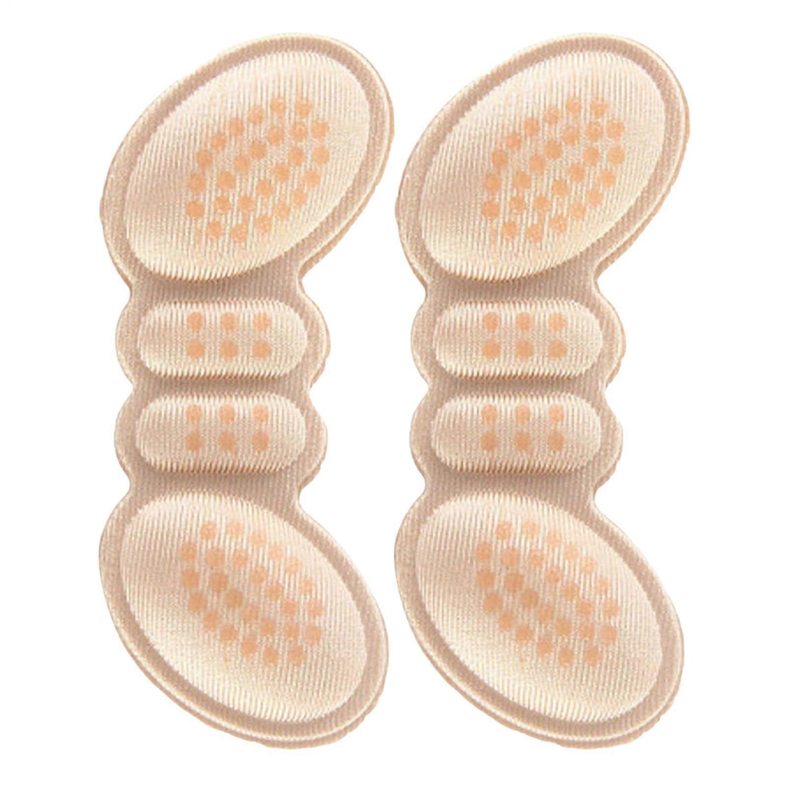 6 Pairs Heel Pads with Extra Thick Foam Layer for Comfort, Heel Protection, Beige