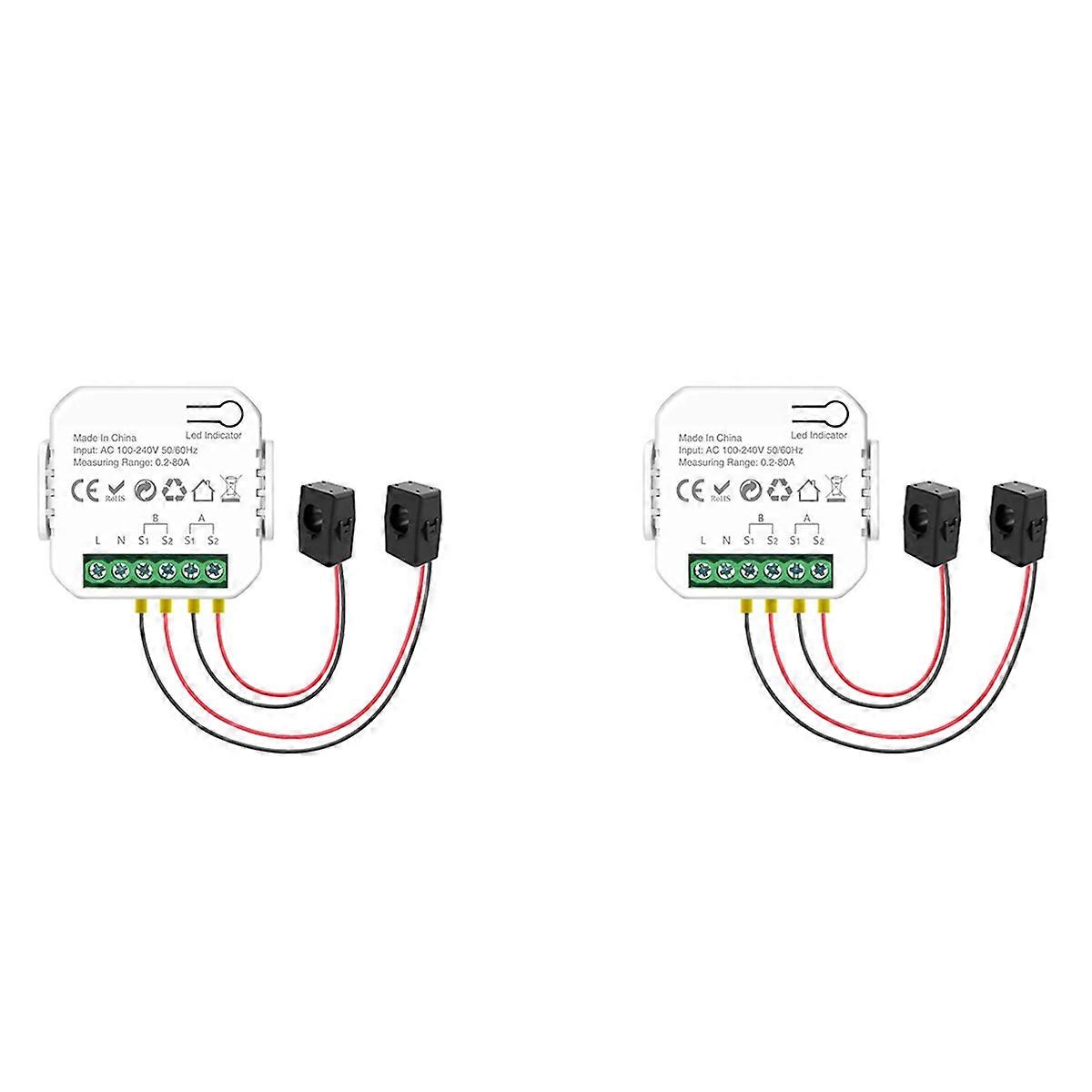Tuya Wifi Smart Power Meter with Current Transformer Clamp