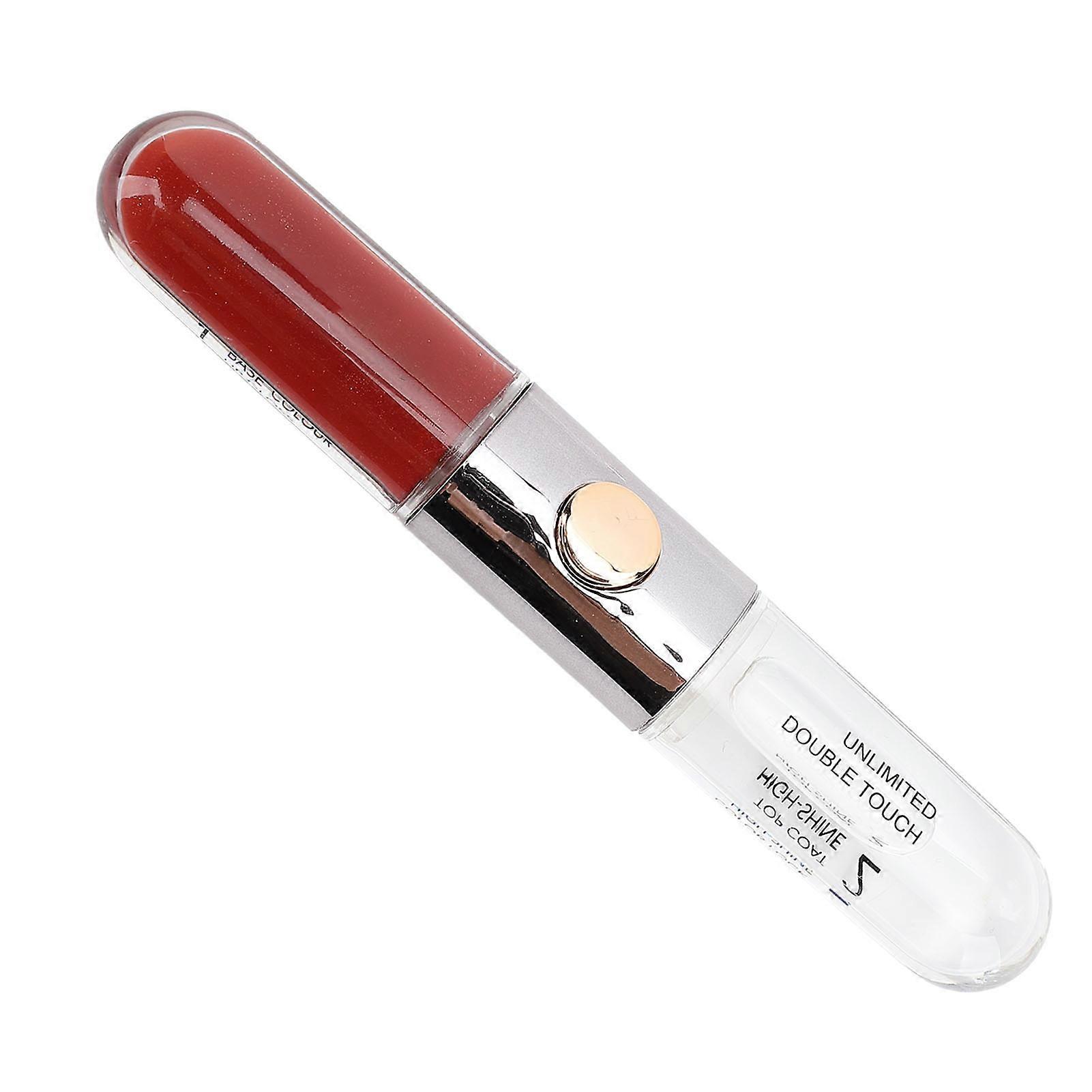 2pcs Matte Liquid Lipstick 3ml Waterproof Moisturizing Long Lasting Double Ended Matte Lip Gloss 128