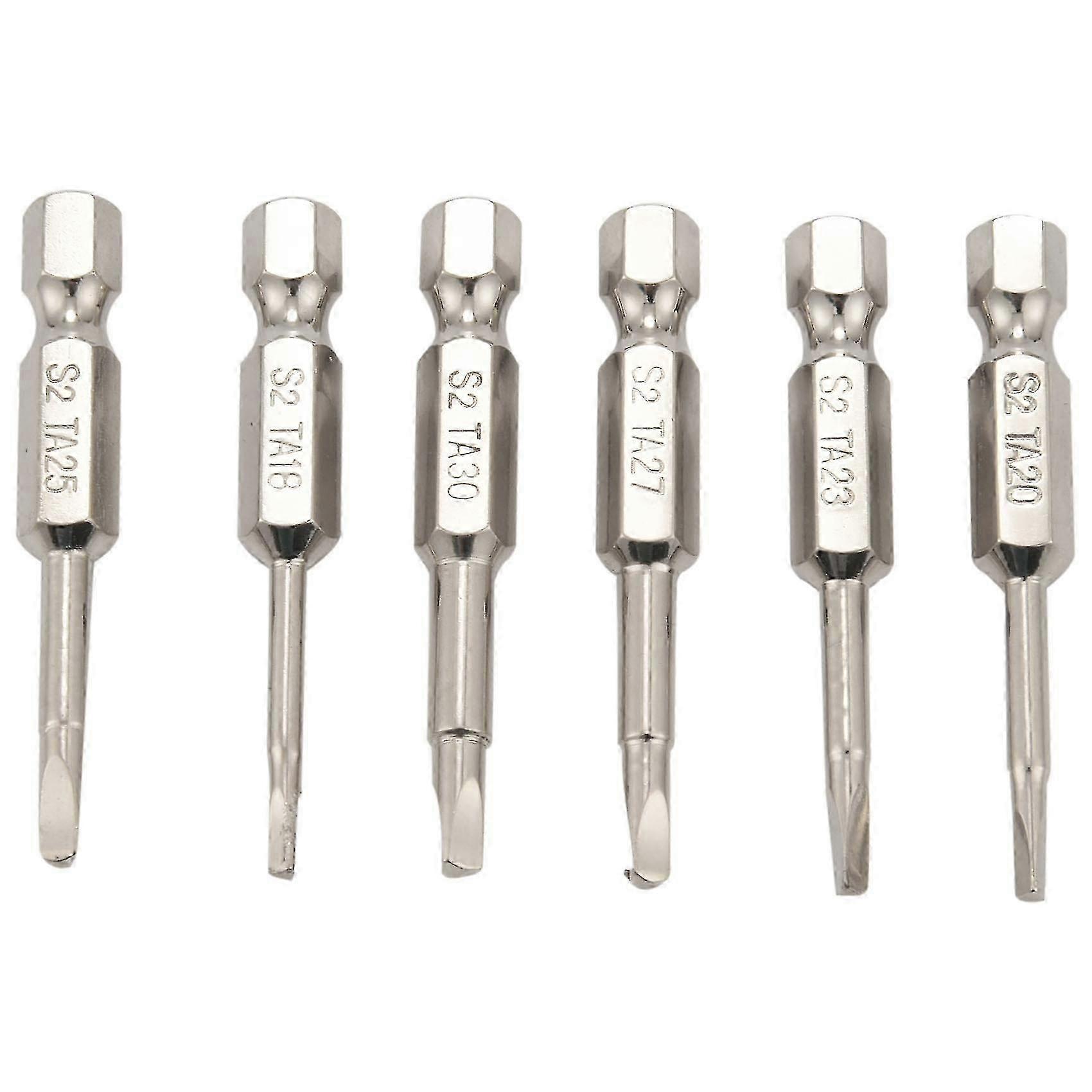 6Pcs S2 Steel Triangular Screw Bits Magnetic Screwdriver Bit Anti Triangle Screw Head 1.8/2/2.3/2.5 hwy