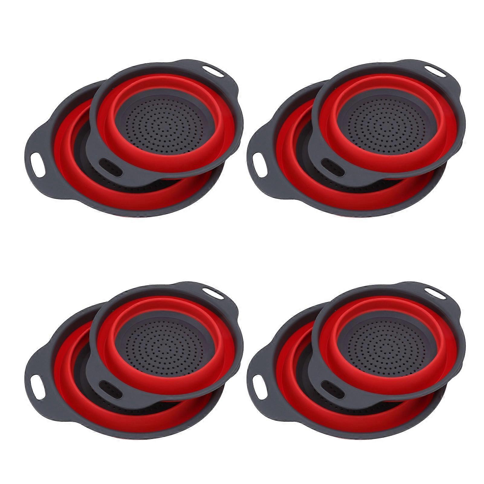 8pcs Folding Drain Folding Design Ergonomic Odorless Durable Washing Basket for Fruit Vegetable