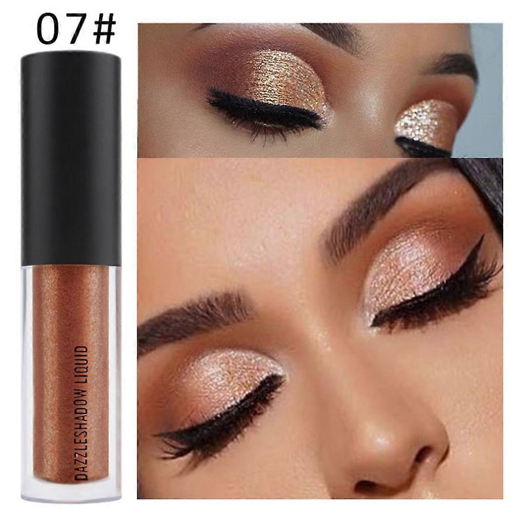 DNM 6 Colors Liquid Eyeshadow Waterproof Long Lasting Glitter Highlight Eyeliner7#