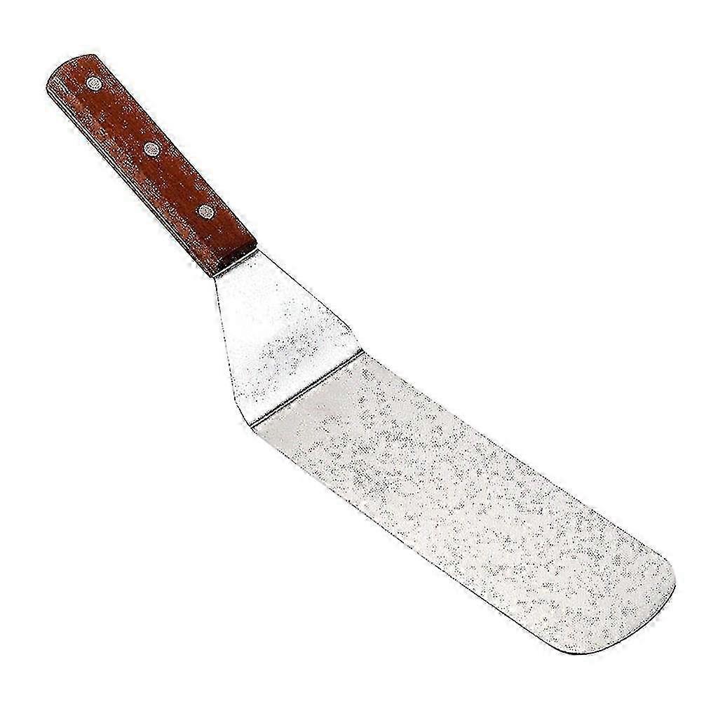 Professional Stainless Steel Steak Turner & Spatula with Wooden Handle - Durable Grill & Cookware Tool for Perfectly Flipped Steaks
