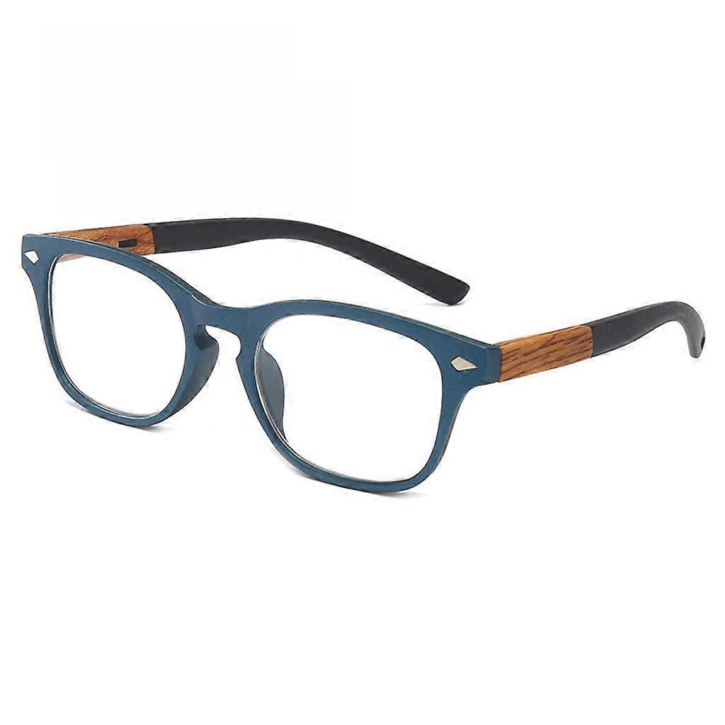 Reading Glasses for Men and Women, Square Frame, Computer Reader, Farsightedness Spring Hinge Arm Glasses (Colour: Brown, Size: 2.50) Blue 3