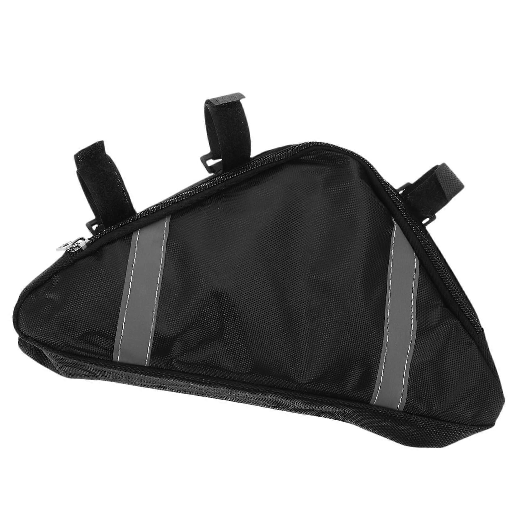 Bicycle Frame Bag Spacious for Mountain Bikes and Commuters Easy Zip Keeps Keys and Tools Durable Design