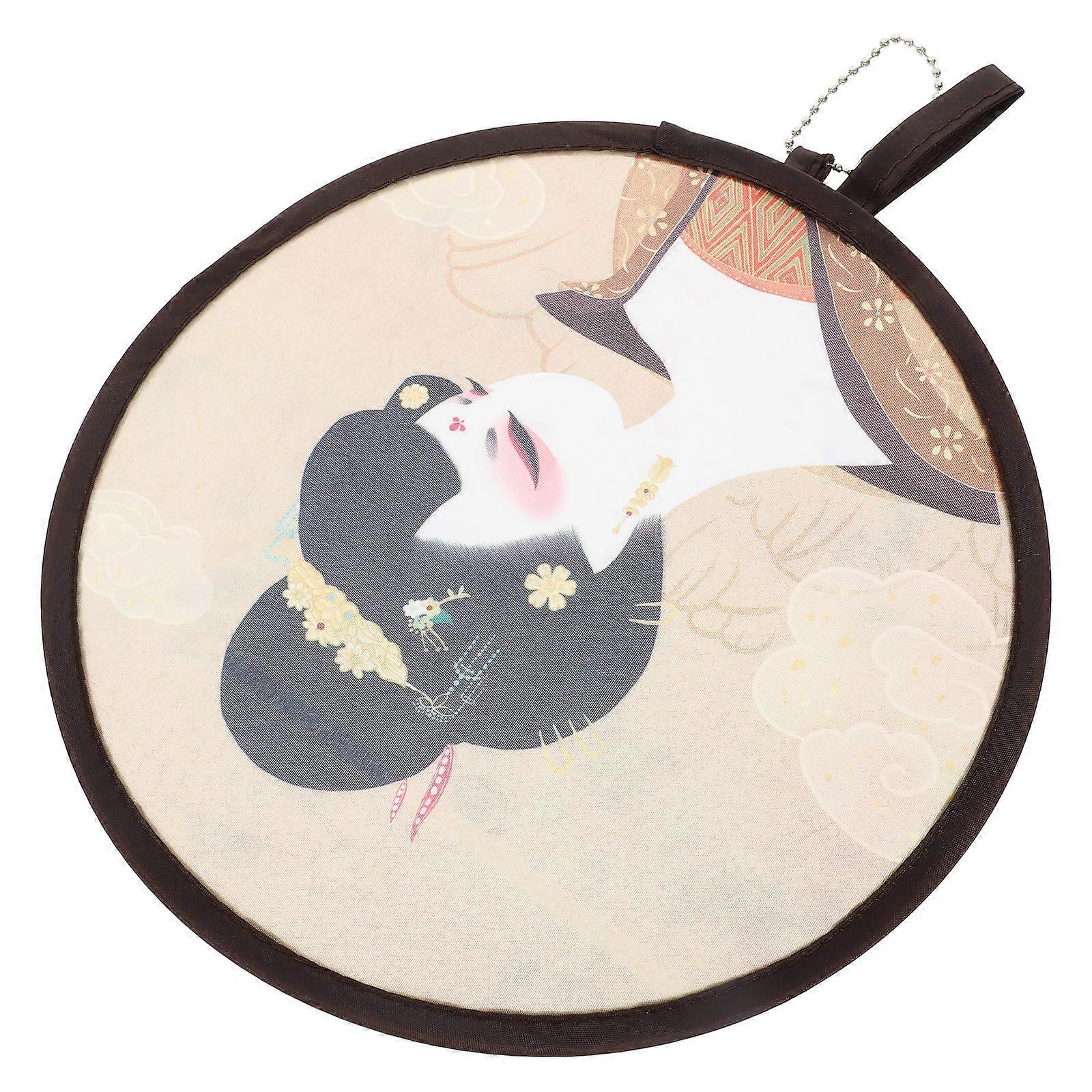 It sounds like you're describing a product listing for a **portable round folding hand fan**. If you're looking to improve the listing, create a