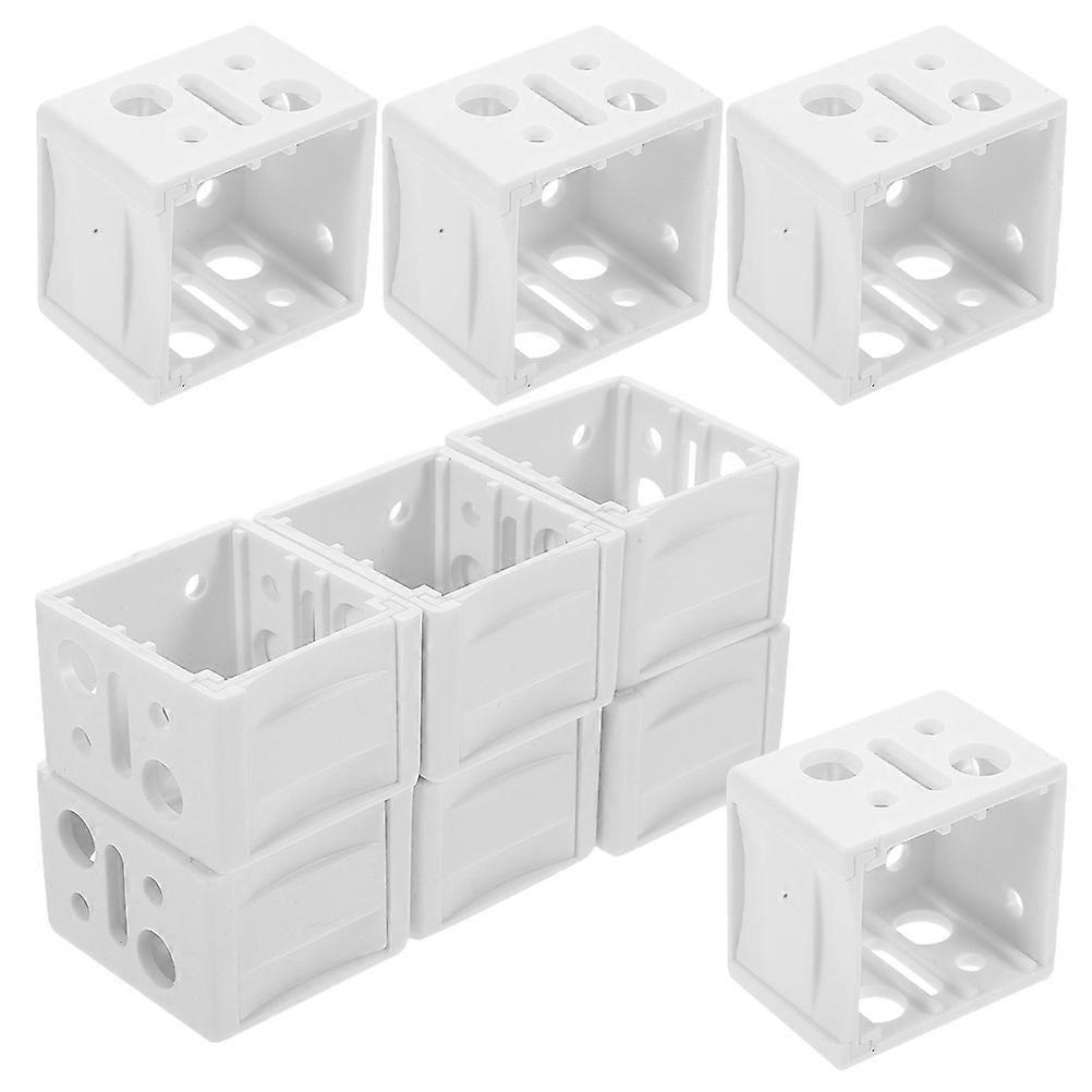 Blinds Bracket Heavy Duty Box Mounting Bracket Window Blinds Headrail Bracket ABS Mounting Support 10Pcs