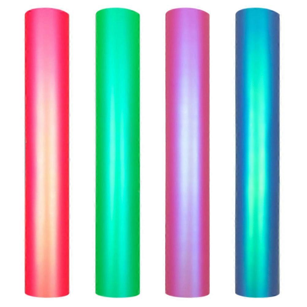 1set Color Changing Adhesive Vinyl Stickers Of Decorative Cup Decals For Diy Crafts For Pu Material Easy To Cut And 4sheets