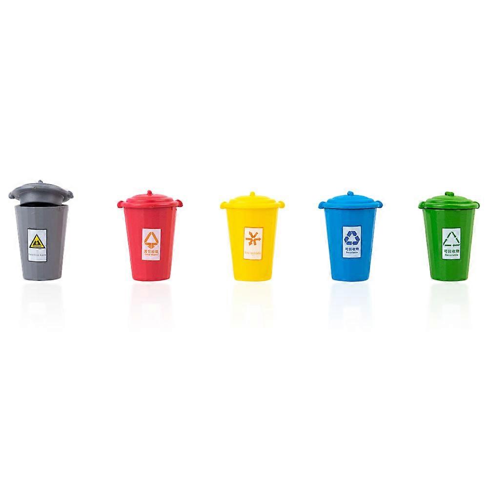Trash Can Decor Mini Recycling Bin for DIY Projects Stylish Furniture 5Pcs