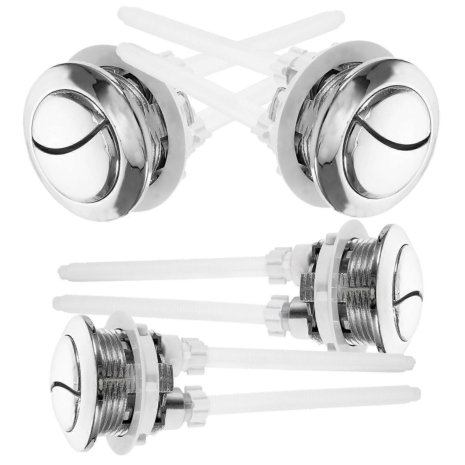 Toilet Tank Buttons for Home Assorted Color Plastic 4pcs Easy Install Durable Valve Accessories