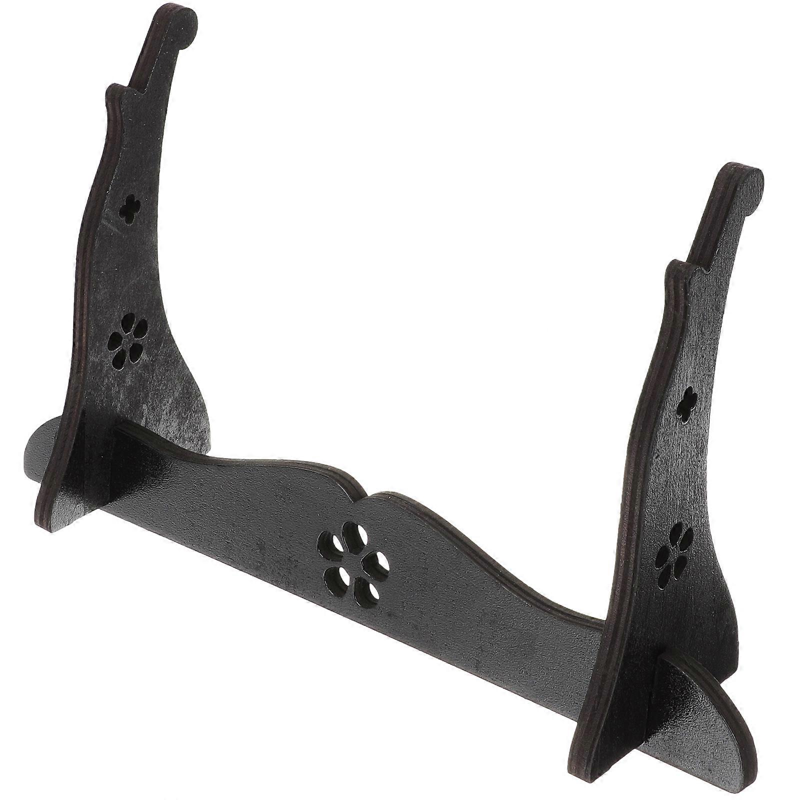 Wooden Flute Display Stand with Sturdy Cherry Wood Base – Decorative Sword and Flute Collection Rack for Home, Bedroom, or Study – Durable Desktop