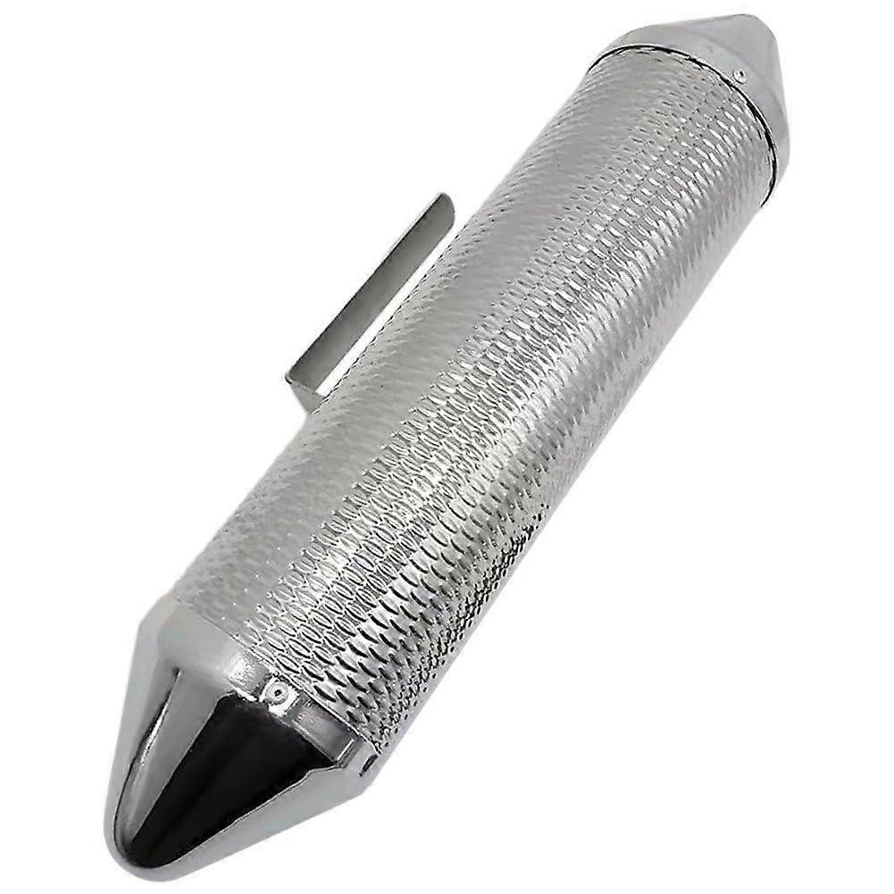 Guiro Shaker Metal Scraper Shack Sand Drum Percussion Hand Musical Instrument for Jazz Bands and Live Performances 3.23x14.57inch/8.2cmx37cm