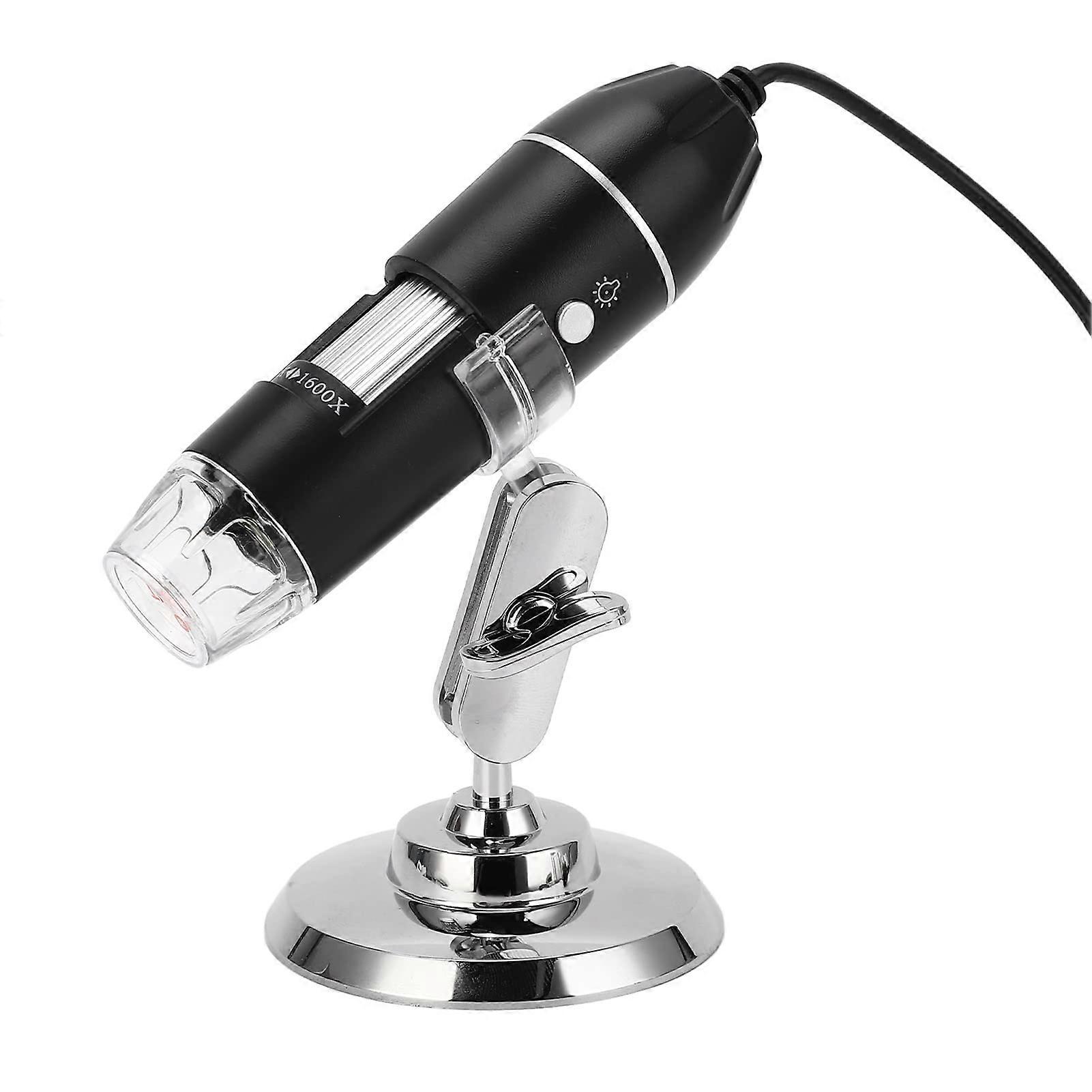 Digital Microscope with Portable HD Cable for iOS, Eight LED Lights for Image Details, Ideal for Studying Plants and Insects