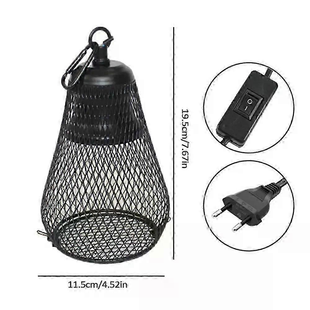 Reptile Anti-Scald Lamp Covers Heating Lamp Lampshade Ceramic Light Bulb Enclosure Safe And Durable Heating Lamp Lampshade Fit For