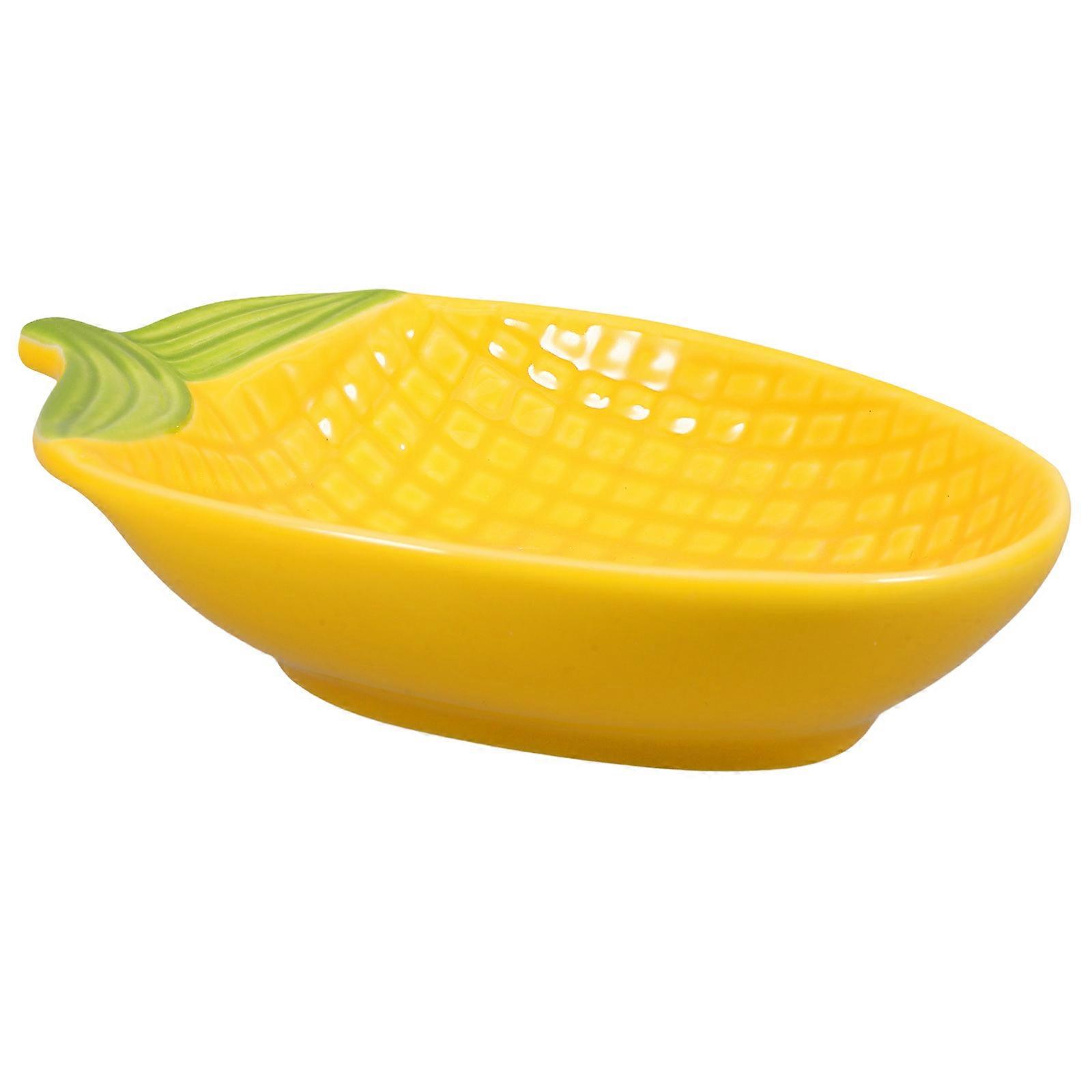 Interesting Ceramic Dessert Plate Multi Color For Dining Table 4.5×3.2×1in Condiment Holding 1Set