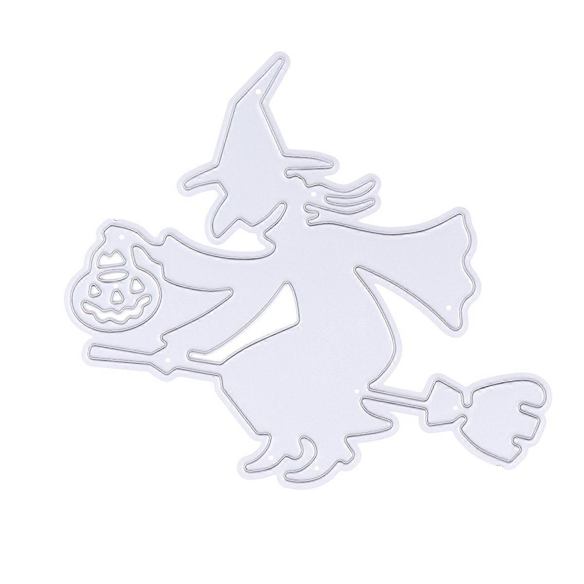 Embossing Dies Carbon Steel Cutting Dies Halloween Witch And Pumpkin For Album Embossing Photo Frame 1PC