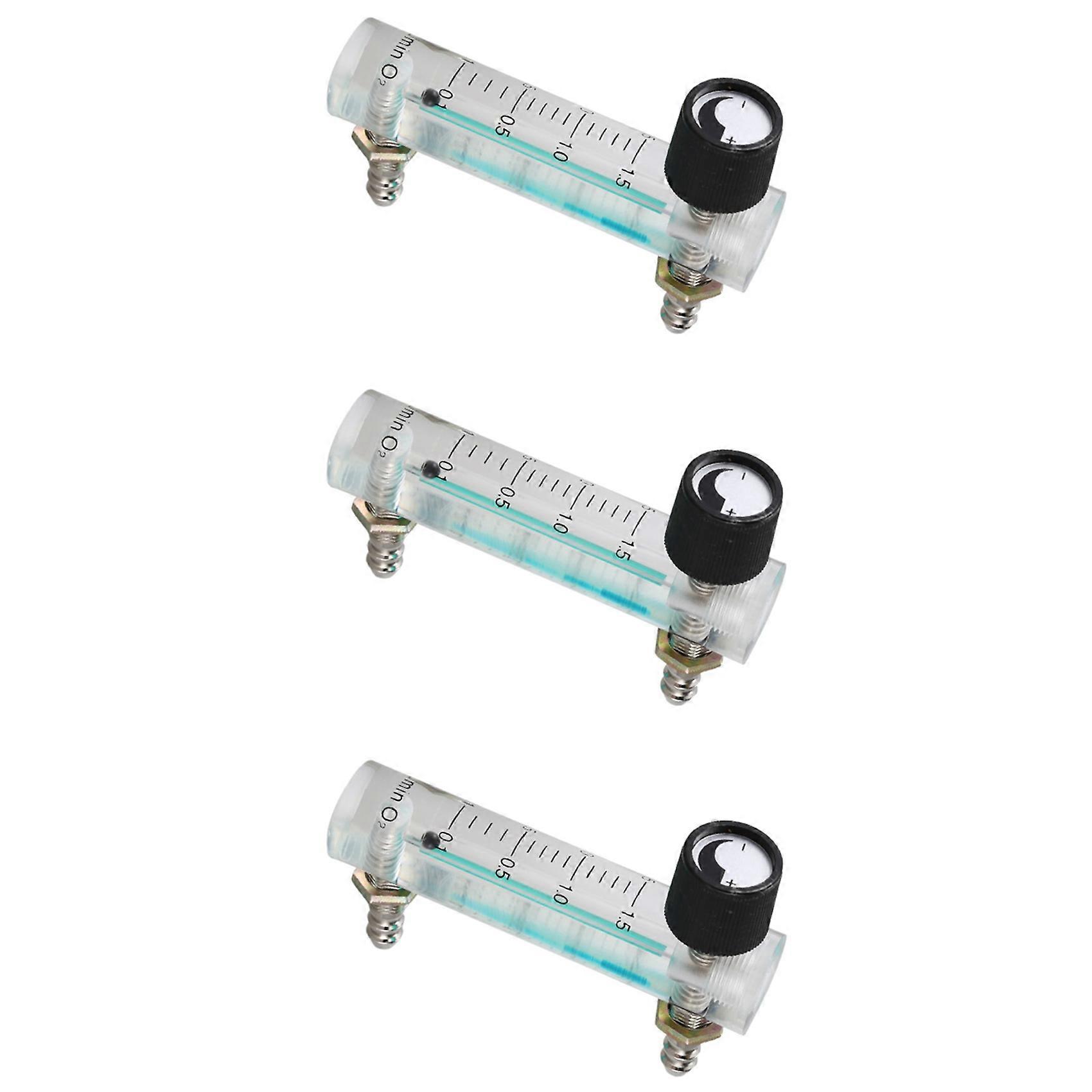 3X 0.1-1.5LPM 1.5L Oxygen Flow Meter Flowmeter with Control Valve for Oxygen Air Gas