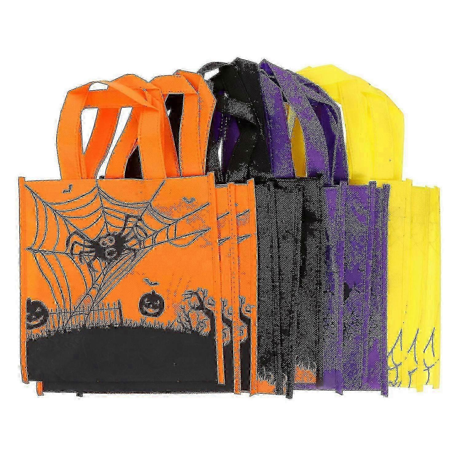 ハロウィーンのカボチャのキャンディーバッグ - トリックオアトリートのための再利用可能なパーティーの好意のポーチ
