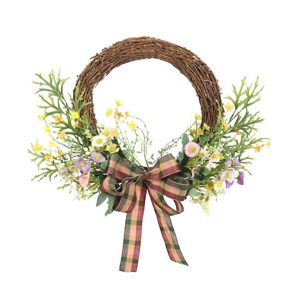 Spring Garland Shape Leaf Wreath Wall Decor For Home Decor And Shop Window 1Set