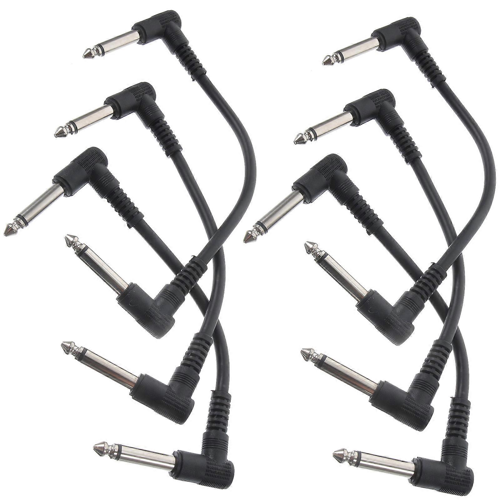 Instrument Patch Cable Guitar Pedal Patch Cables For Home Practice Electric Bass Audio Cable 6Pcs
