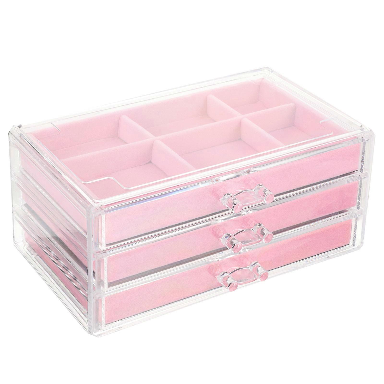 Multi Layer Jewelry Storage Box with Table Organizer, Cosmetics Tray & Desktop Sundries Holder for Home, Office & School Use