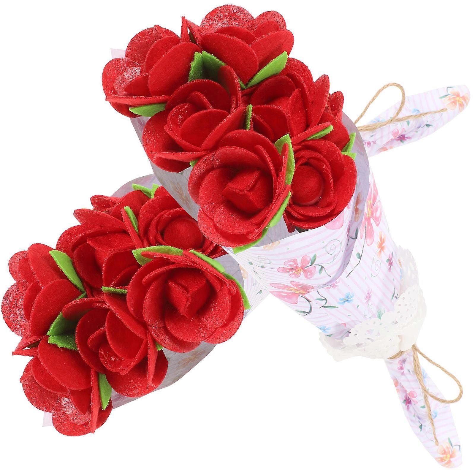 2 Sets DIY Bouquet Craft Kit Unfinished Flower Making Materials for Creative Play, Educational Crafting, Birthdays & Festivals