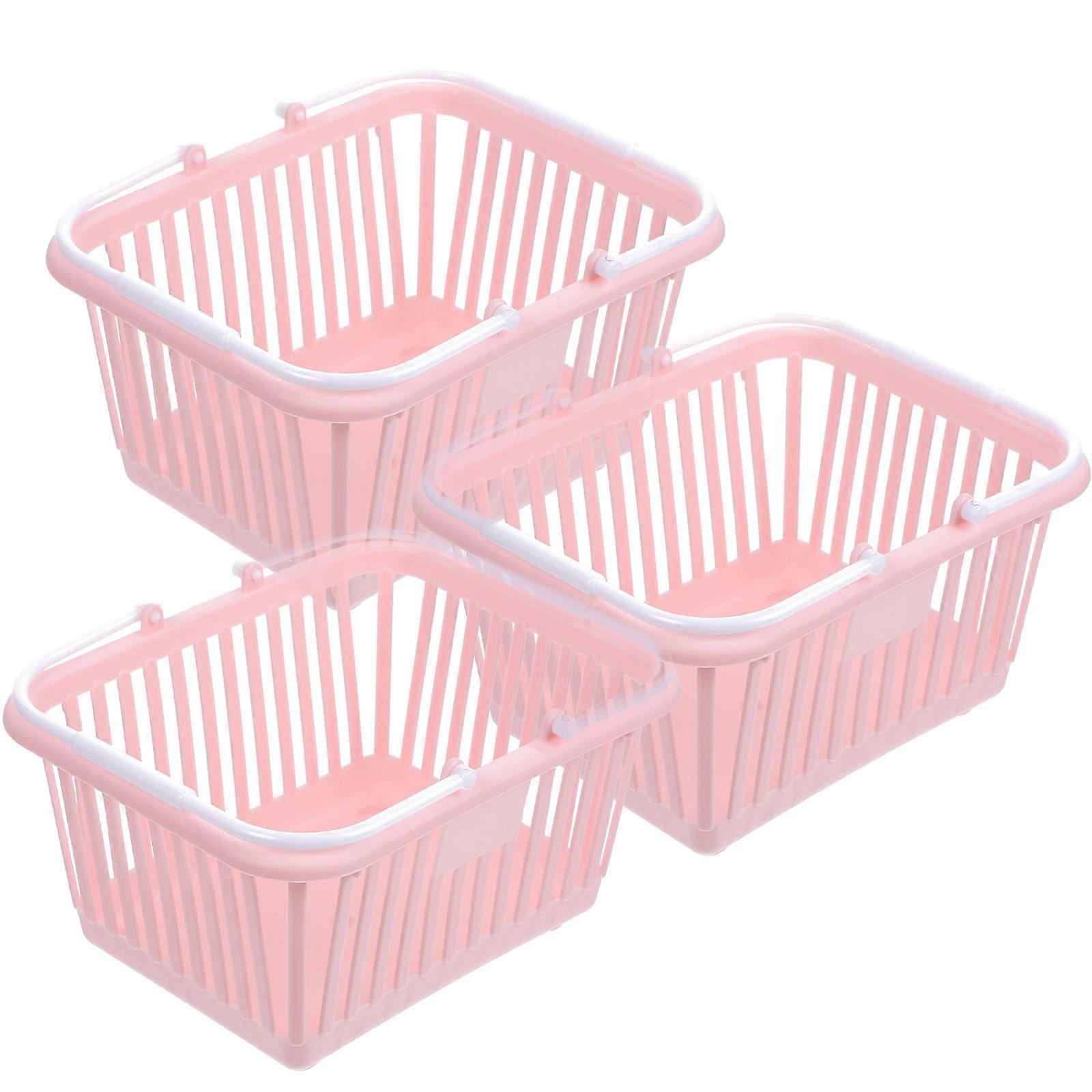 3pcs Small Storage Baskets with Handle – Versatile Organizers for Cosmetics, Desktop, Bathroom, and Kitchen Use