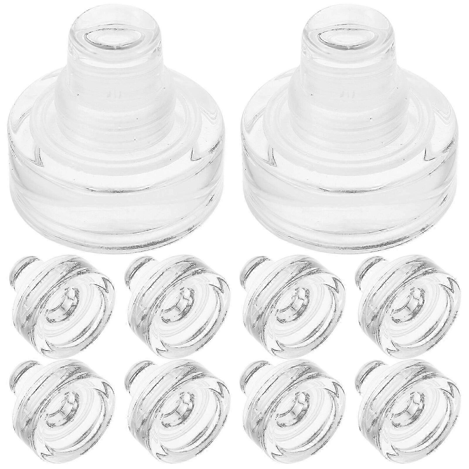 Reusable glass stopper for wine - T-shaped set of 10 pieces