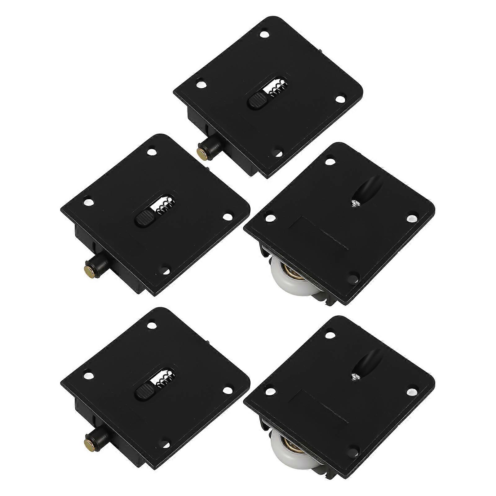 Black Plastic Sliding Door Pulley for Trash Can with Stable Smooth Operation 5pcs