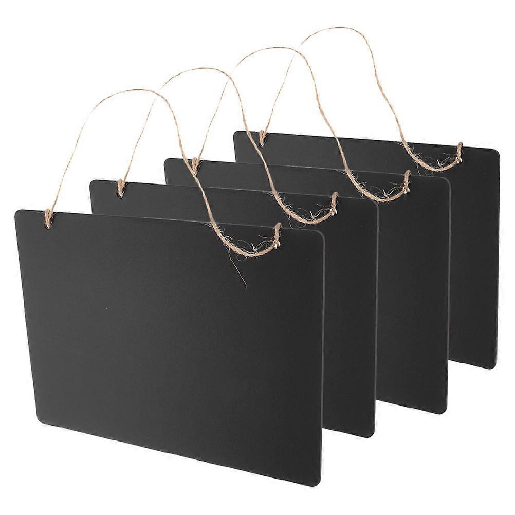 Vintage Hanging Chalkboard Sign Rectangular with Rounded Corners for Wedding Kitchen Home 4Pcs
