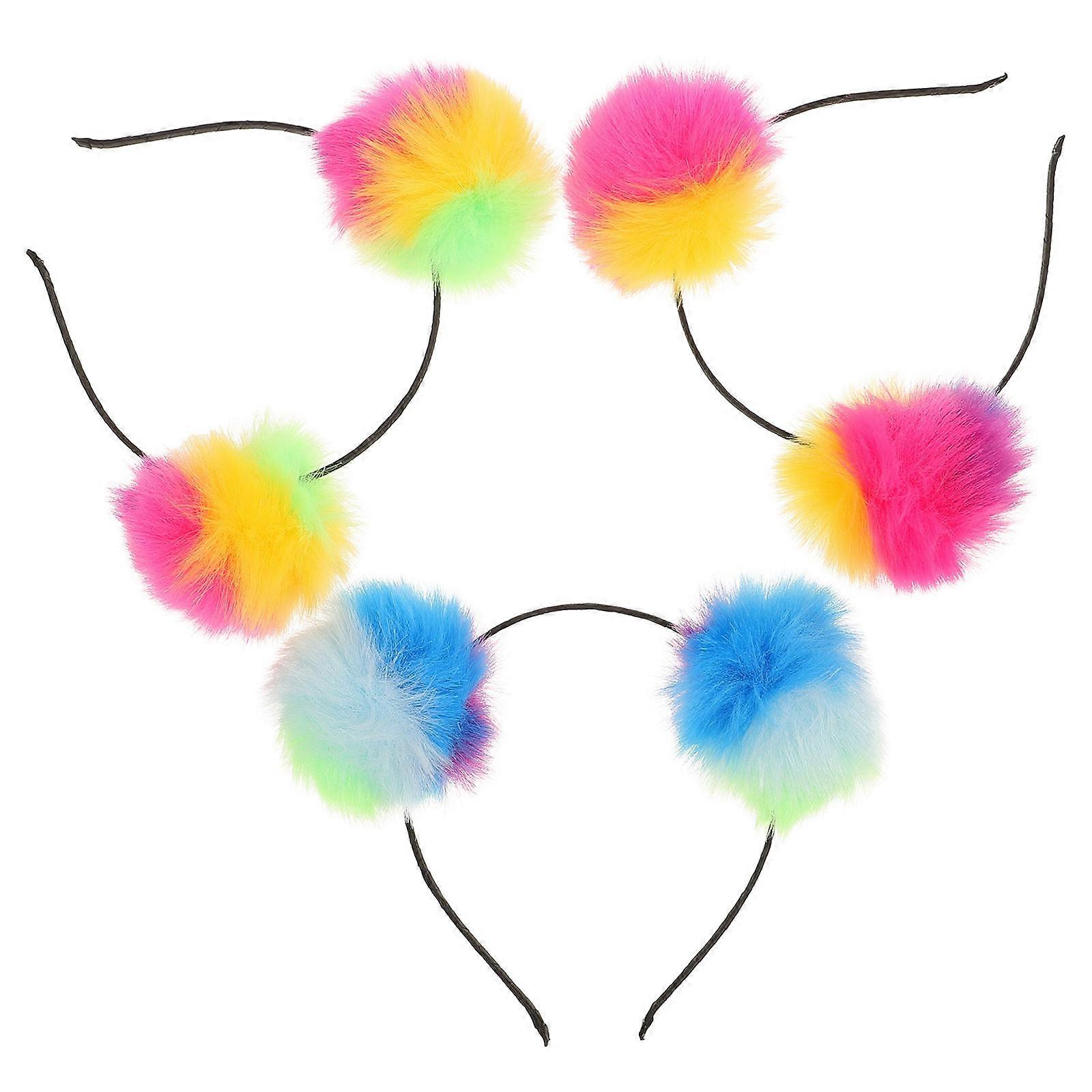 a polished and engaging product description based on your input:
**3pcs Large Colorful Pompom Ball Headbands – Fluffy Fuzzy Hair Loops for Party,