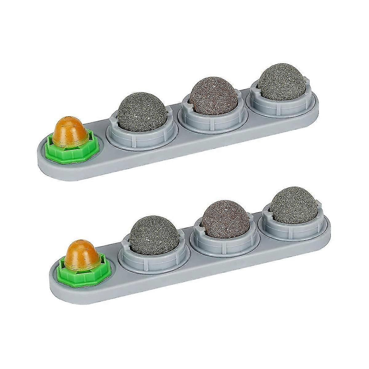 Catnip Ball til katte væg, 8 Pack Catnip legetøj, Silvervine bolde, spiseligt kitty legetøj til katte slikker, S