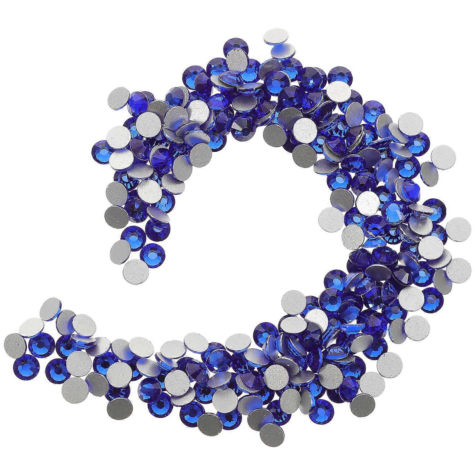 Blue Glass Rhinestone Ornaments for Decor with Flatback Design 1440pcs Perfect for DIY Crafts and Manicures
