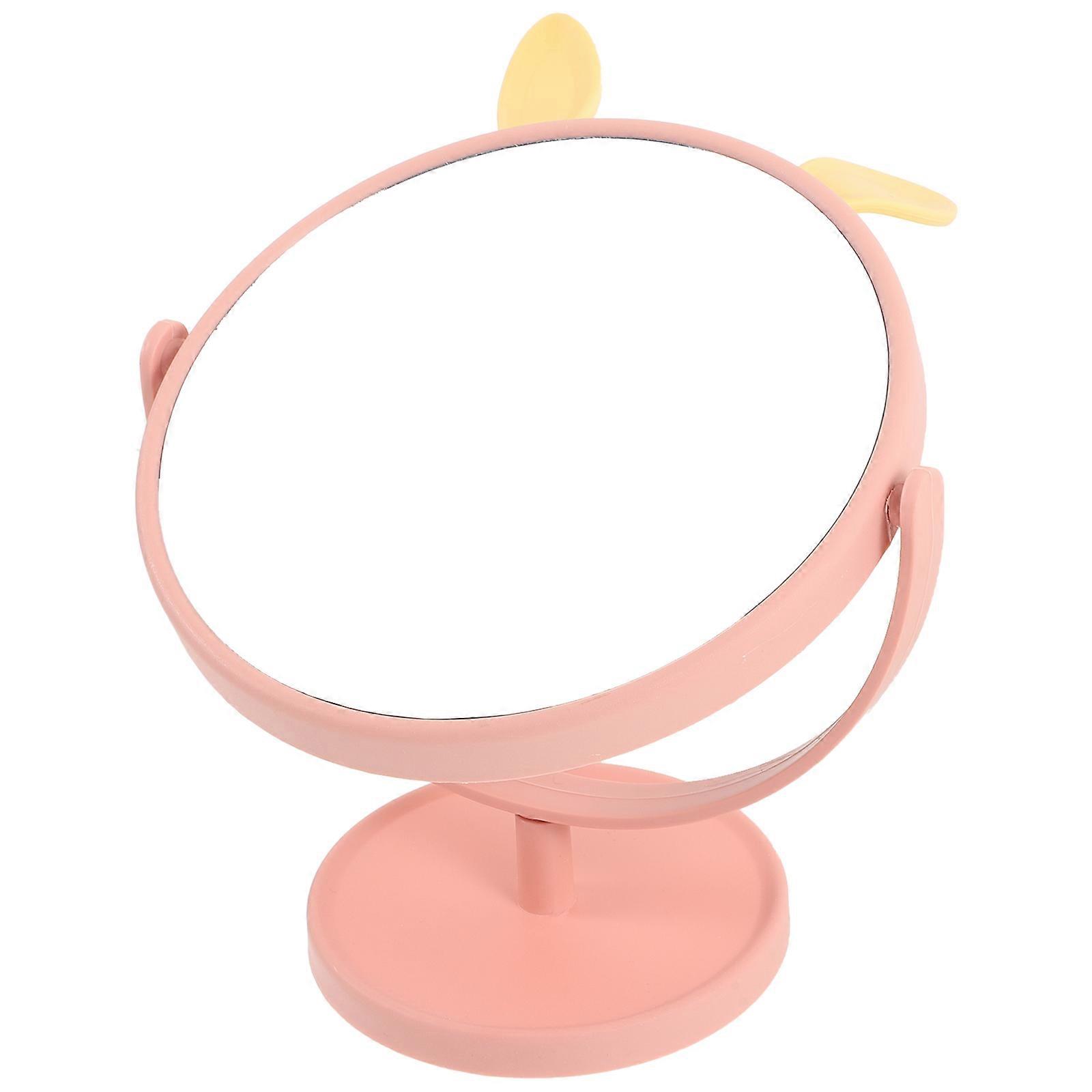 Cute Rabbit Makeup Mirror Vanity Mirror For Home Use With Storage Slot And High Definition Reflection 1Pack