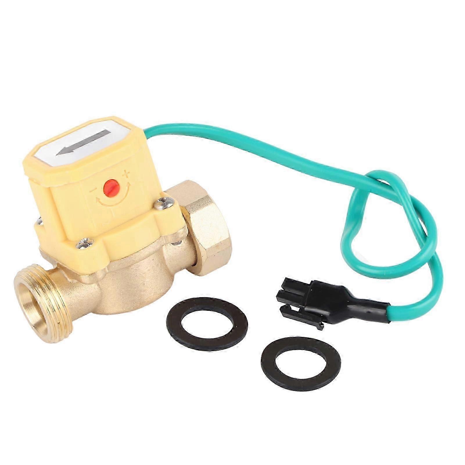 Flow Switch, HT200 Flow Switch Assembly with Adjustable Sensitivity, 220V 1.5A Switch Replacement with Gasket for Control Water
