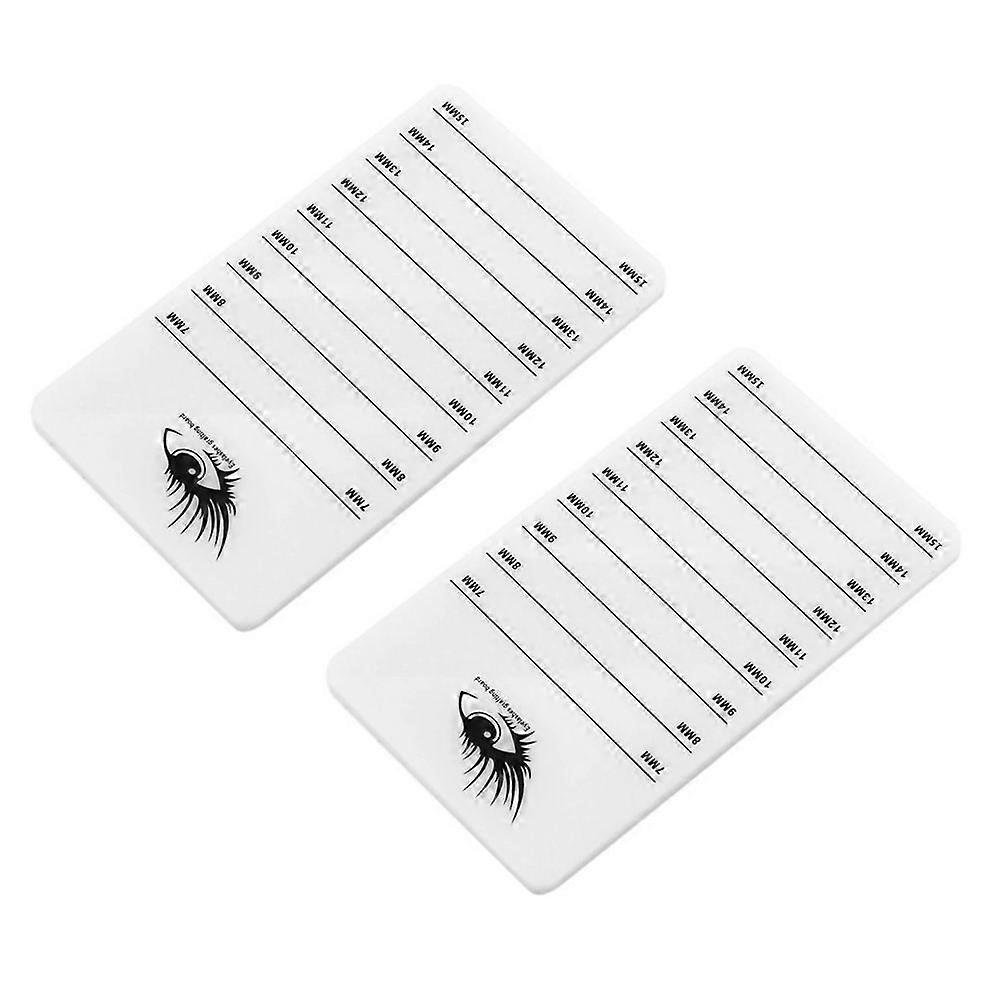 Acrylic Eyelash Display Boards for Extensions   Double Row White Scale Lash Extension Tray for Beauty Salons and Home Use