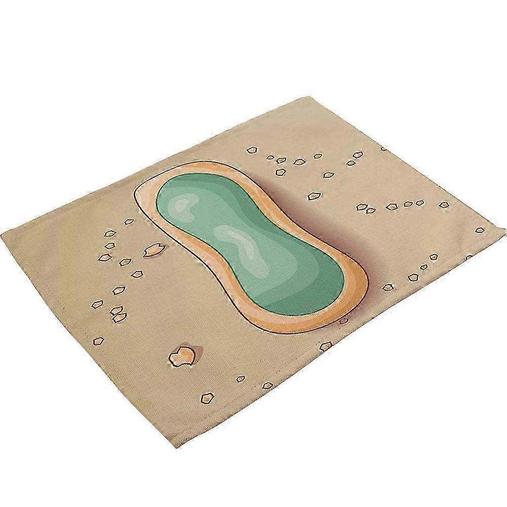 Delicate Cotton Linen Adiabatic Placemat MC0029-9 - Unique Environmental & Harmless Design for Stylish Table Protection