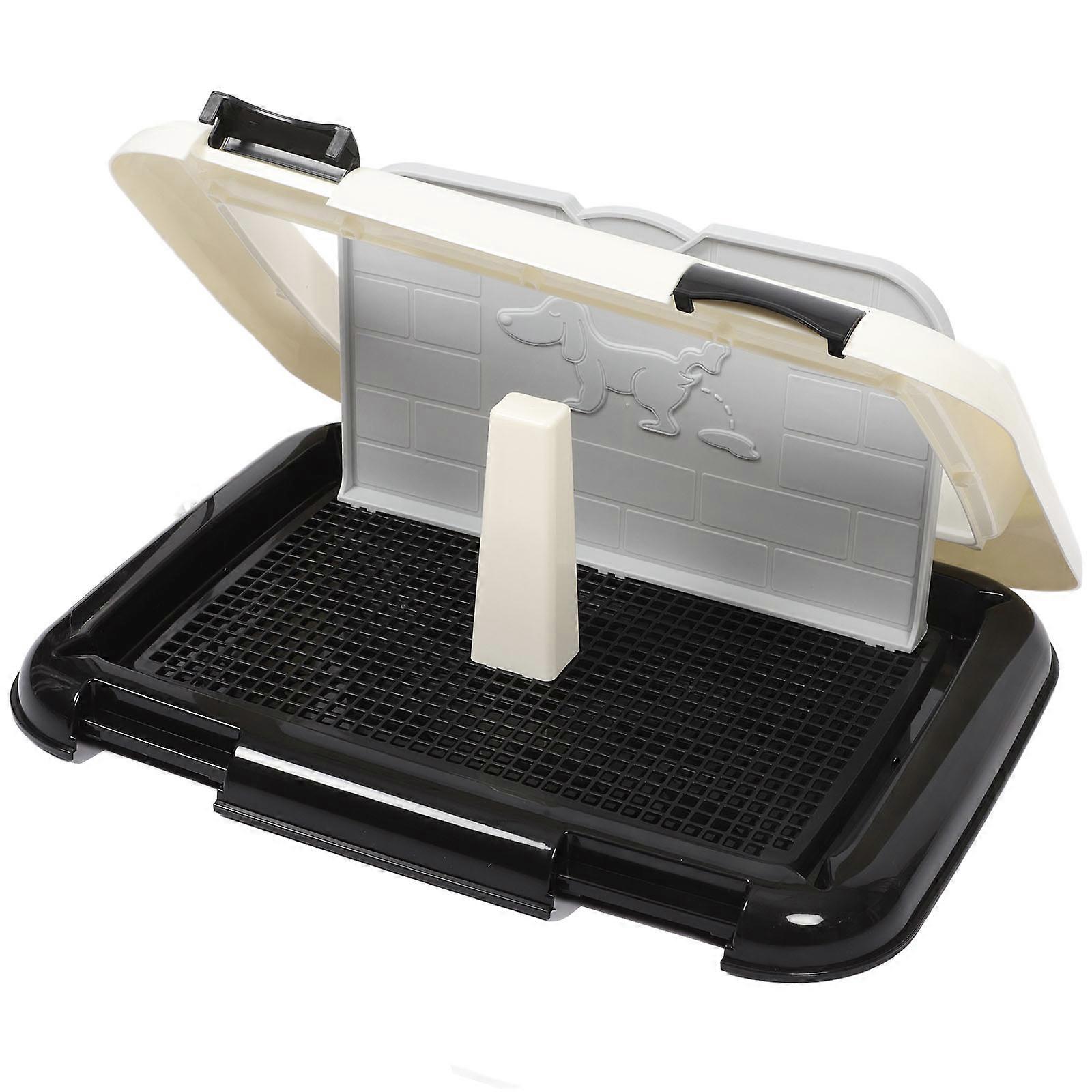 Plastic Dog Potty Tray for Indoor Use Black AntiSlip Design Durable and Easy to Clean 12.5 x 18 inches