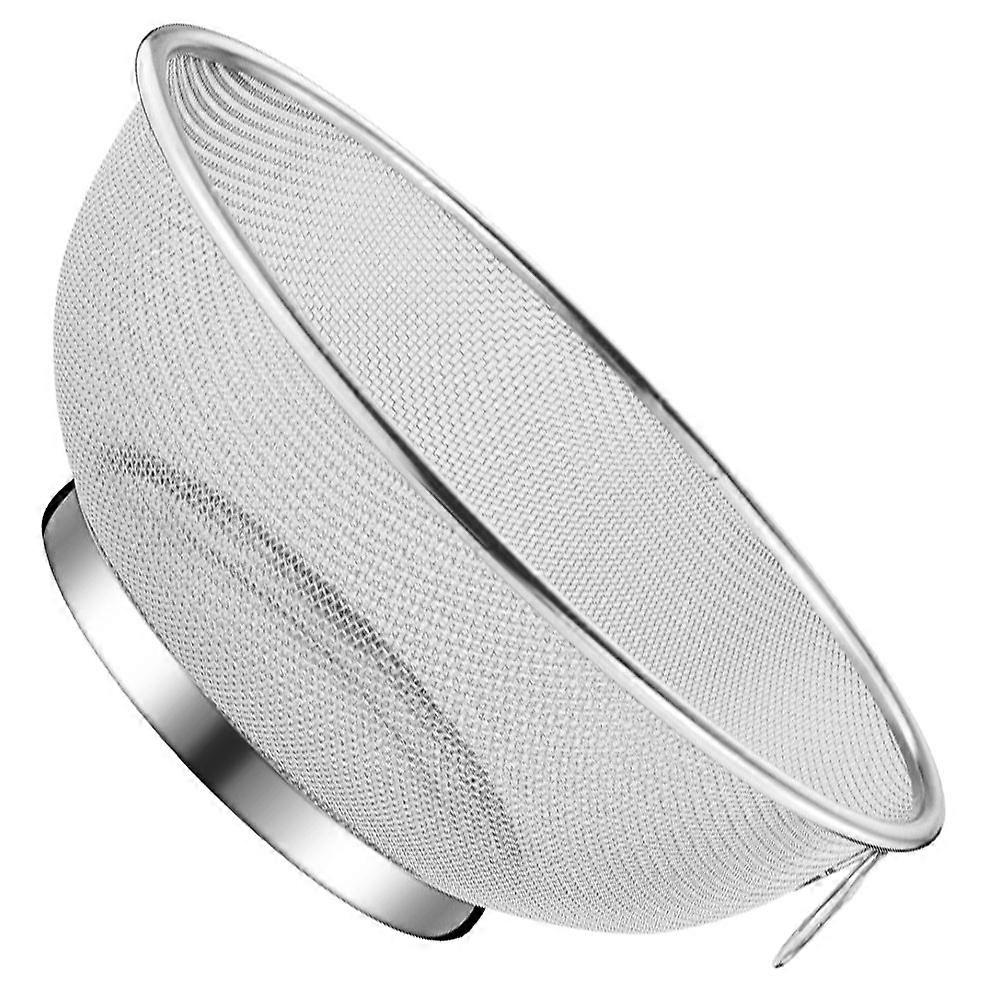 Strainer Basket For Rice Fruit Strainer Bowl Stainless Steel Kitchen Drainer 18cm Round Bottom Square Handle Draining 1Pcs