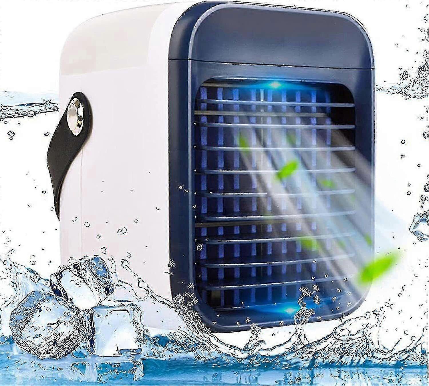 Qinux Airgo Mini Raffreddatore D'aria Portatile Raffreddatore D'aria Condizionatore Ventilatore Unit Refrigeratore Purificatore Scrivania Camera Da Letto Studio-q
