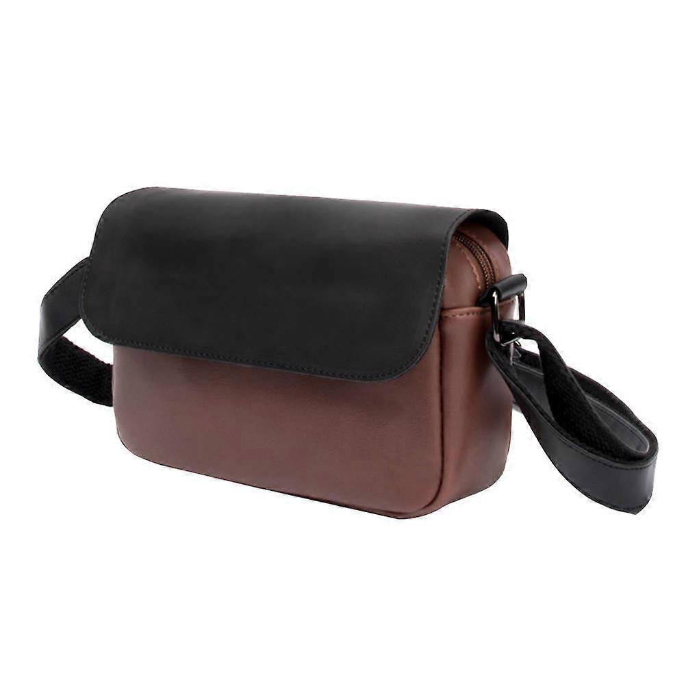 Rectangular Male Storage Bag Ideal For Shopping Or Travel Made From Durable PU Material In Coffee Color 1Pack
