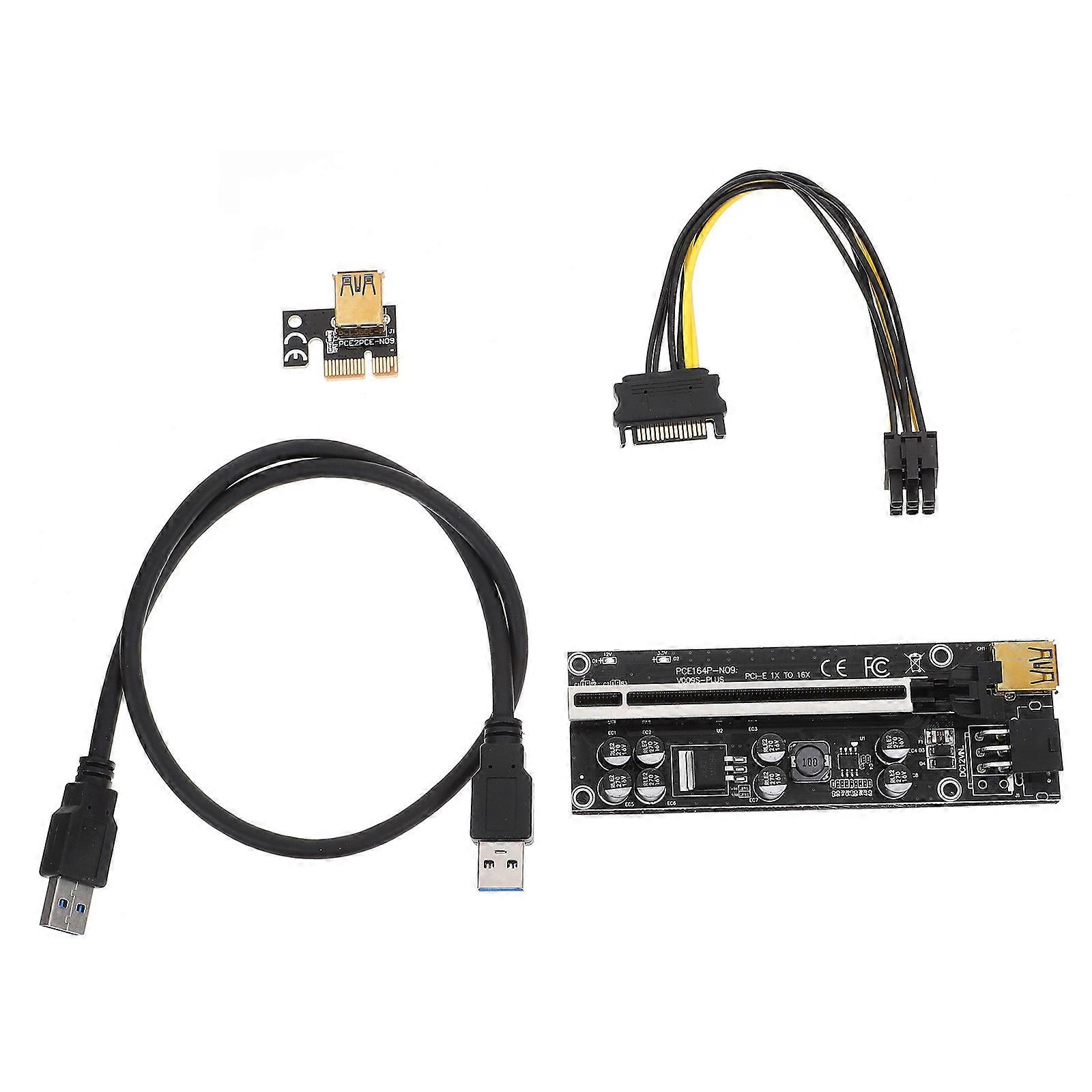 PCB Riser Card for Computer with LED Indicators and Fixation Holes 1 Set