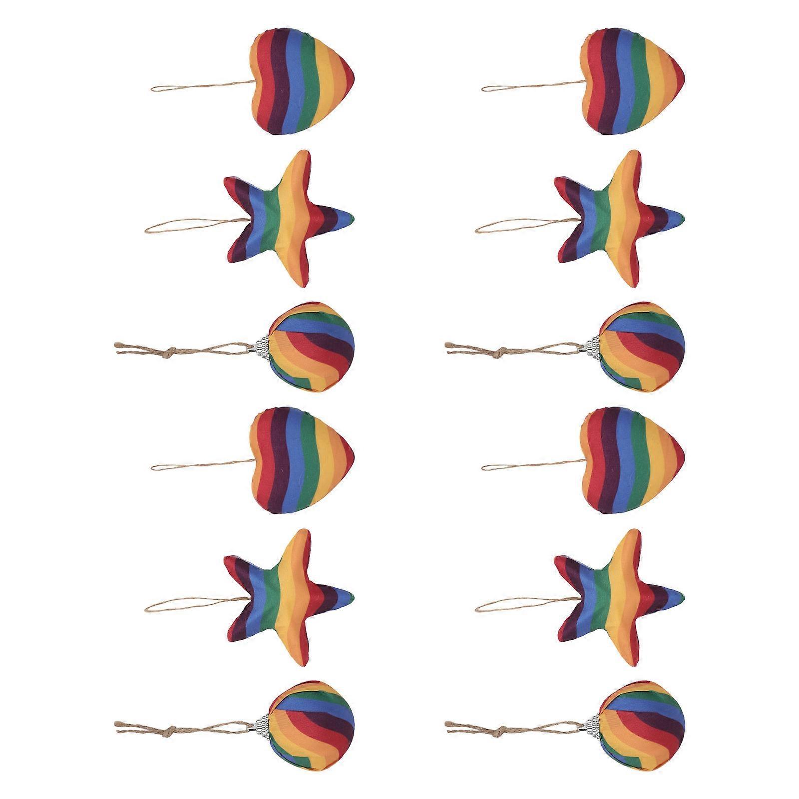 Colorful Hanging Decorations For Banquet Decor Festival Celebrations Simple And Bright Design 12Pcs Decorative Atmosphere Enhancement