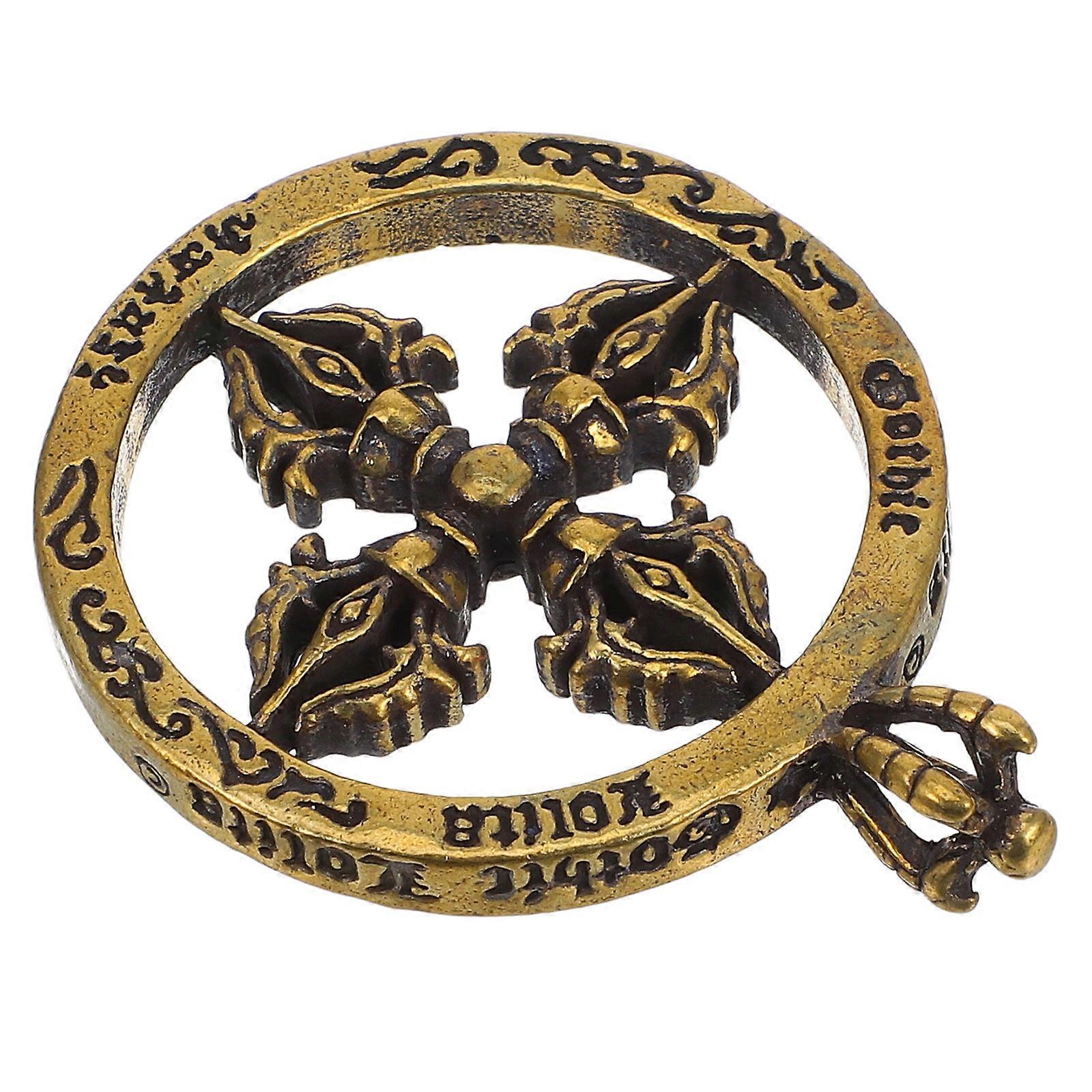 Here's a refined and product description for your **Retro Keychain Pendant Vintage Cross Design Vajra Pestle Ornament**:
**Retro Keychain Pendant