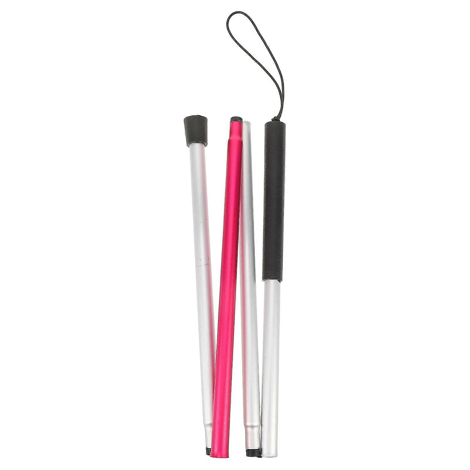 Portable Folding Reflective Cane Mobility Aid For Elderly Assorted Color Non-slip Handle 1Pcs