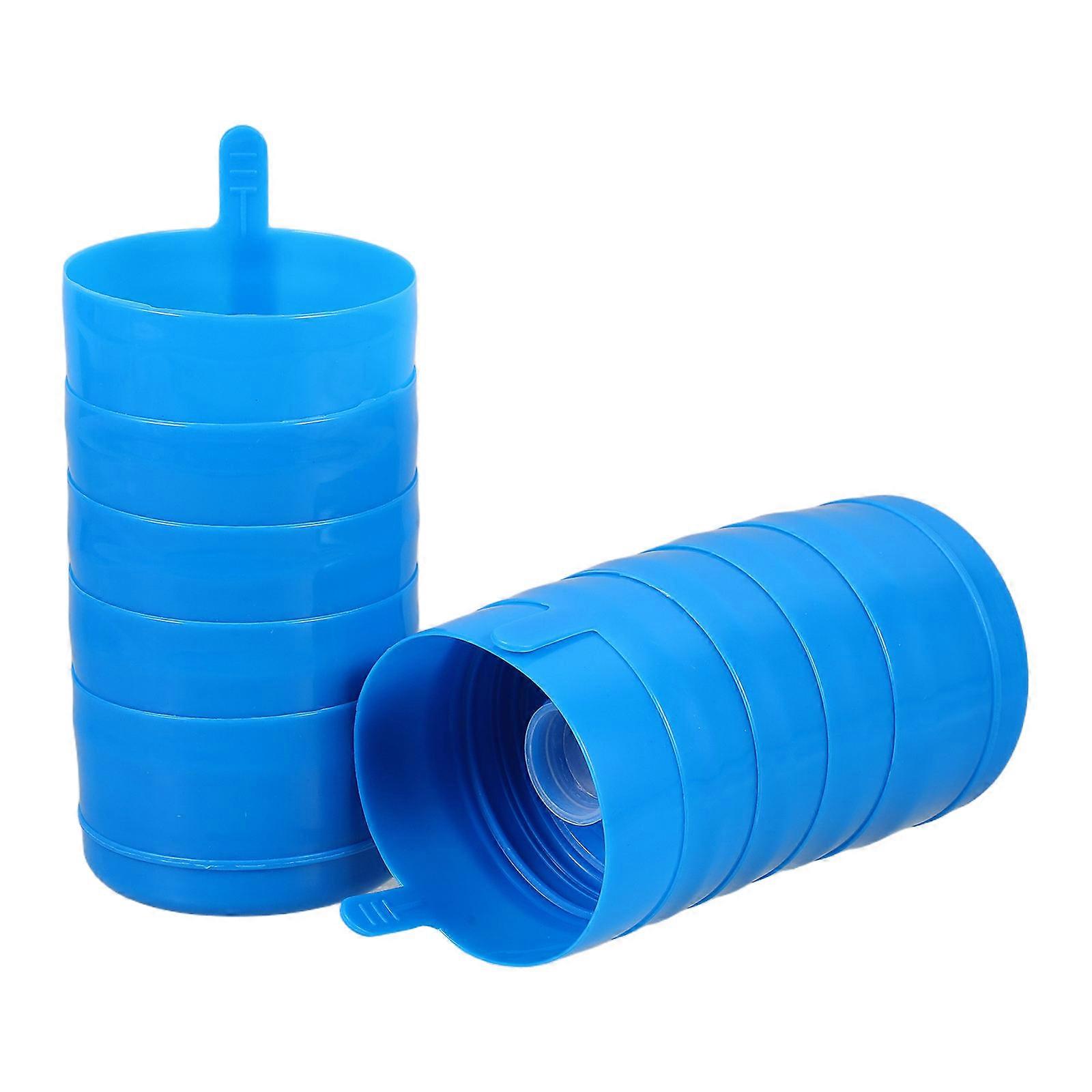 10Set Water Bucket Lids Reusable For Water Jug Household Users Blue Round Sealing Covers